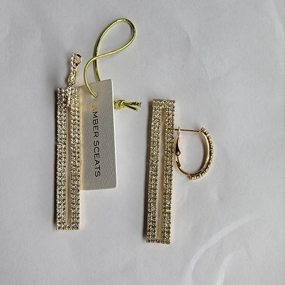 Amber Sceats Crystal Bar Earrings - Picture 5 of 6